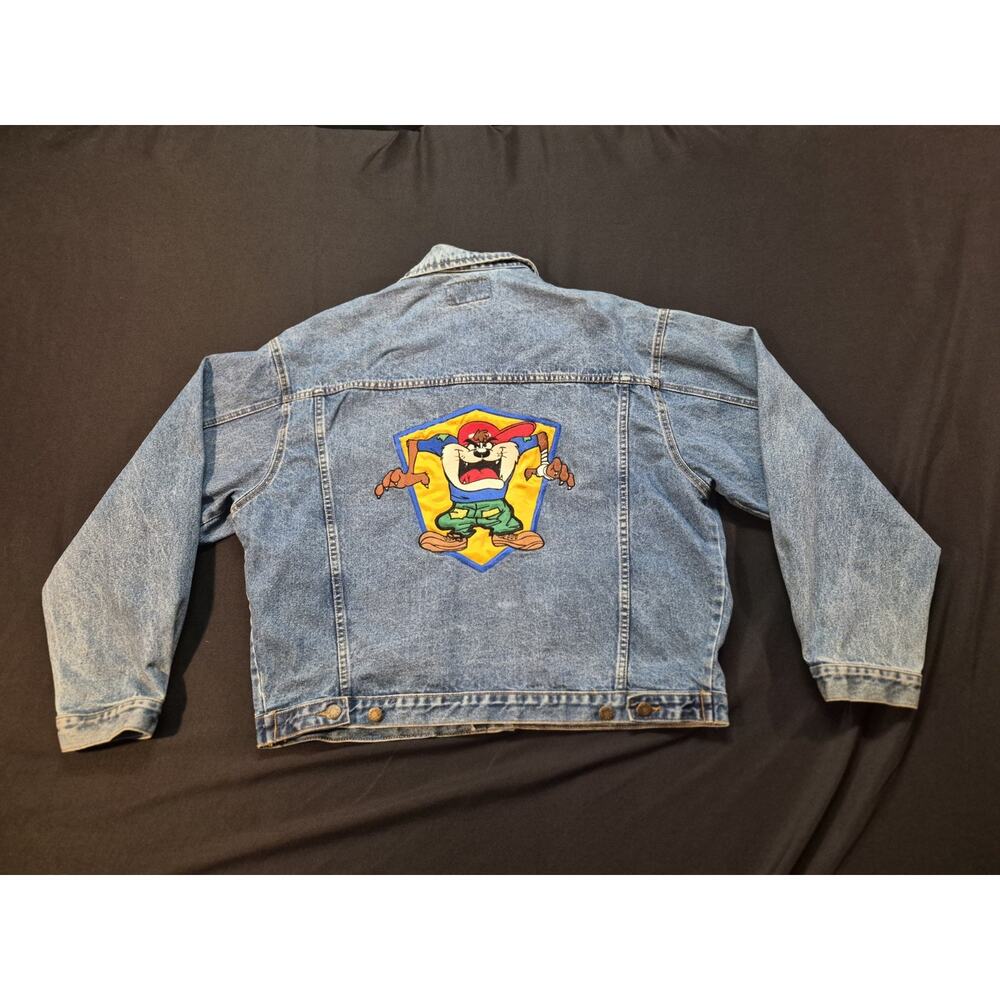 Vintage Taz Looney Tunes XL Top Line Denim Jacket Unisex XL 1992